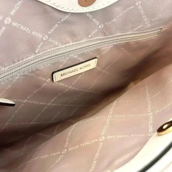 Michael Kors Purse & Wallet Sheila Large Signature & Metallic Tote Bag Pale Gold - Picture 9 of 12